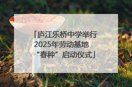 庐江乐桥中学举行2025年劳动基地“春种”启动仪式
