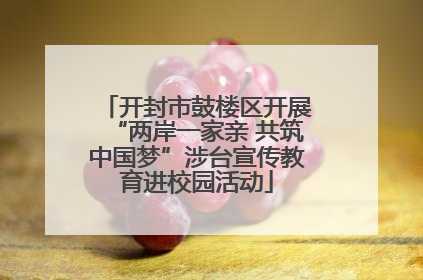 开封市鼓楼区开展“两岸一家亲 共筑中国梦”涉台宣传教育进校园活动