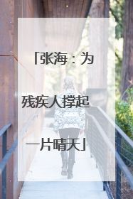 张海：为残疾人撑起一片晴天