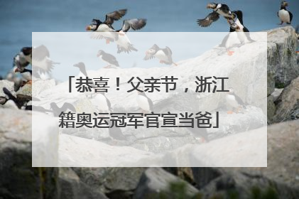 恭喜！父亲节，浙江籍奥运冠军官宣当爸