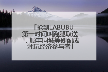 抢到LABUBU第一时间叫跑腿取送，顺丰同城等即配成潮玩经济参与者
