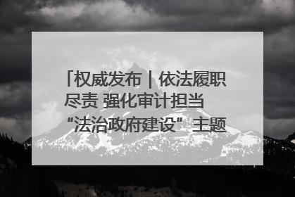 权威发布｜依法履职尽责 强化审计担当 “法治政府建设”主题系列新闻发布会市审计局专场召开