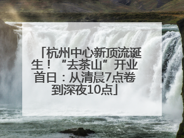 杭州中心新顶流诞生！“去茶山”开业首日：从清晨7点卷到深夜10点