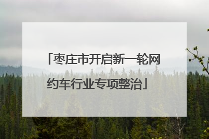 枣庄市开启新一轮网约车行业专项整治