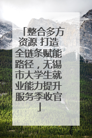 整合多方资源 打造全链条赋能路径，无锡市大学生就业能力提升服务季收官