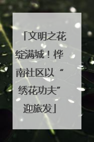 文明之花绽满城！桦南社区以“绣花功夫”迎旅发