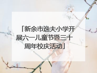 新余市逸夫小学开展六一儿童节暨三十周年校庆活动
