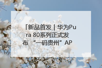 新品首发｜华为Pura 80系列正式发布 “一码贵州”APP抢先开售！