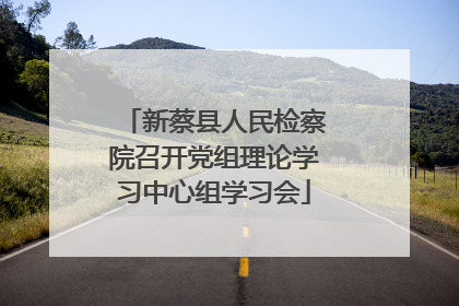 新蔡县人民检察院召开党组理论学习中心组学习会
