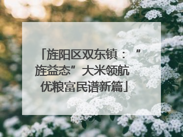 旌阳区双东镇：“旌益态”大米领航 优粮富民谱新篇