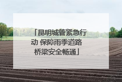昆明城管紧急行动 保障雨季道路桥梁安全畅通