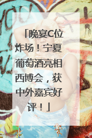晚宴C位炸场！宁夏葡萄酒亮相西博会，获中外嘉宾好评！