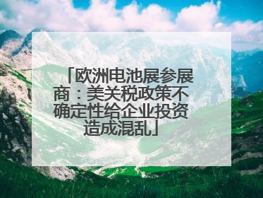 欧洲电池展参展商：美关税政策不确定性给企业投资造成混乱