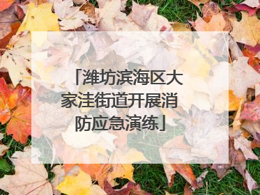 潍坊滨海区大家洼街道开展消防应急演练
