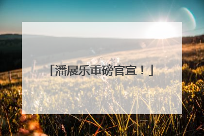 潘展乐重磅官宣！