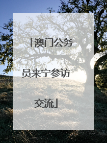 澳门公务员来宁参访交流