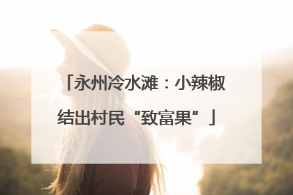 永州冷水滩：小辣椒结出村民“致富果”