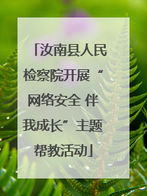 汝南县人民检察院开展“网络安全 伴我成长”主题帮教活动