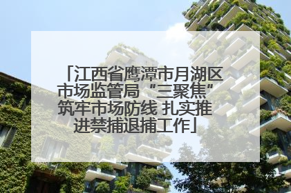 江西省鹰潭市月湖区市场监管局“三聚焦”筑牢市场防线 扎实推进禁捕退捕工作