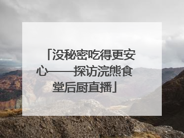 没秘密吃得更安心——探访浣熊食堂后厨直播