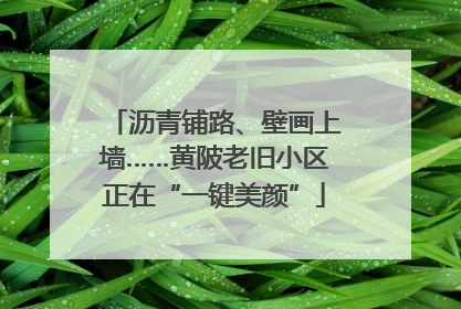 沥青铺路、壁画上墙……黄陂老旧小区正在“一键美颜”