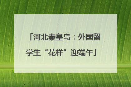 河北秦皇岛：外国留学生“花样”迎端午