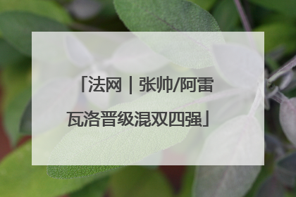 法网｜张帅/阿雷瓦洛晋级混双四强