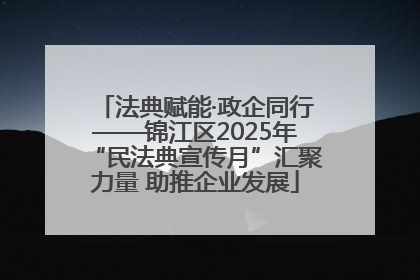 法典赋能·政企同行——锦江区2025年“民法典宣传月”汇聚力量 助推企业发展