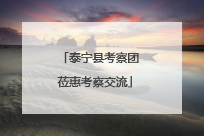 泰宁县考察团莅惠考察交流