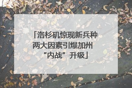 洛杉矶惊现新兵种 两大因素引爆加州“内战”升级