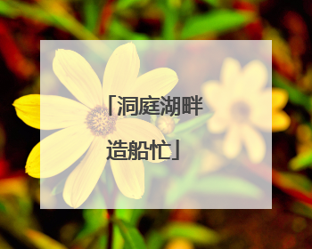洞庭湖畔造船忙