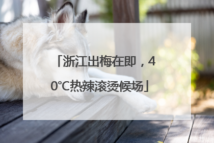 浙江出梅在即，40℃热辣滚烫候场