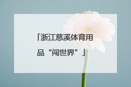 浙江慈溪体育用品“闯世界”