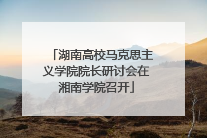 湖南高校马克思主义学院院长研讨会在湘南学院召开
