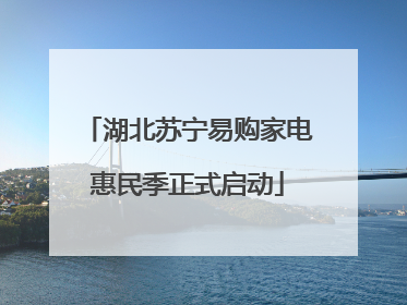 湖北苏宁易购家电惠民季正式启动