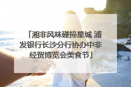 湘非风味碰撞星城 浦发银行长沙分行协办中非经贸博览会美食节