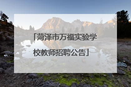 菏泽市万福实验学校教师招聘公告