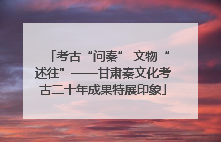 考古“问秦” 文物“述往”——甘肃秦文化考古二十年成果特展印象