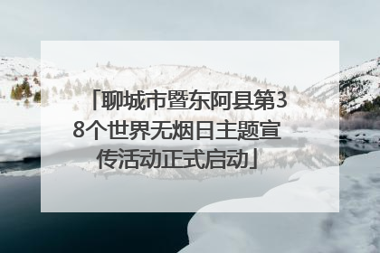 聊城市暨东阿县第38个世界无烟日主题宣传活动正式启动