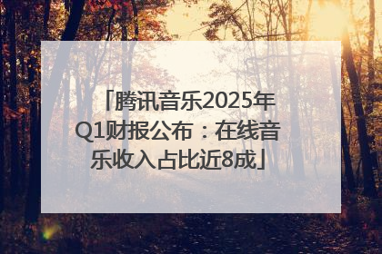 腾讯音乐2025年Q1财报公布：在线音乐收入占比近8成