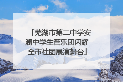 芜湖市第二中学安澜中学生管乐团闪耀全市社团展演舞台