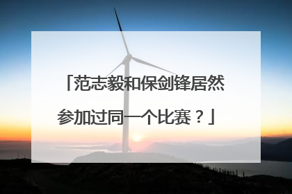 范志毅和保剑锋居然参加过同一个比赛？