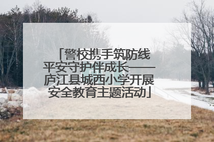警校携手筑防线 平安守护伴成长——庐江县城西小学开展安全教育主题活动