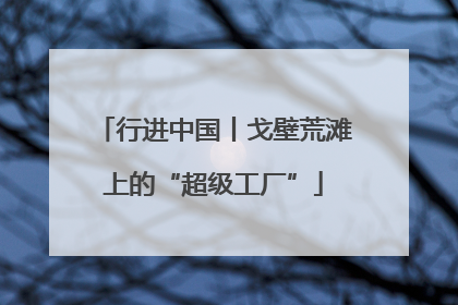 行进中国丨戈壁荒滩上的“超级工厂”