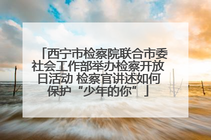 西宁市检察院联合市委社会工作部举办检察开放日活动 检察官讲述如何保护“少年的你”
