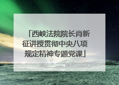 西峡法院院长肖新征讲授贯彻中央八项规定精神专题党课