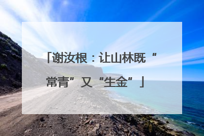 谢汝根：让山林既“常青”又“生金”