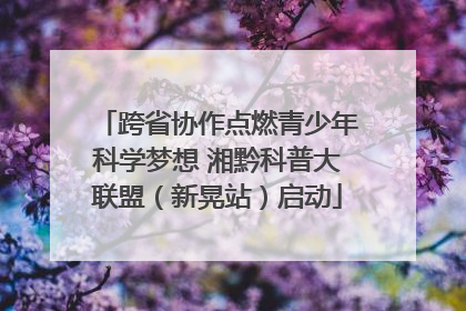 跨省协作点燃青少年科学梦想 湘黔科普大联盟（新晃站）启动