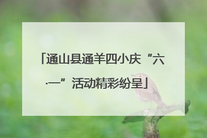 通山县通羊四小庆“六·一”活动精彩纷呈
