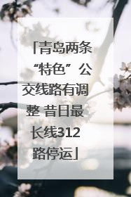 青岛两条“特色”公交线路有调整 昔日最长线312路停运